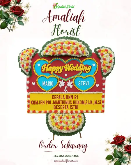 Papan Bunga Pernikahan Lidah Kulon
